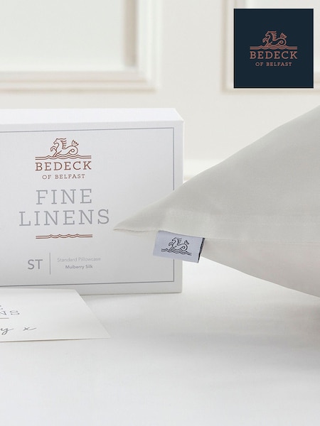 Bedeck Of Belfast Cream 100% Mulberry Silk Housewife Pillowcase (252371) | £45