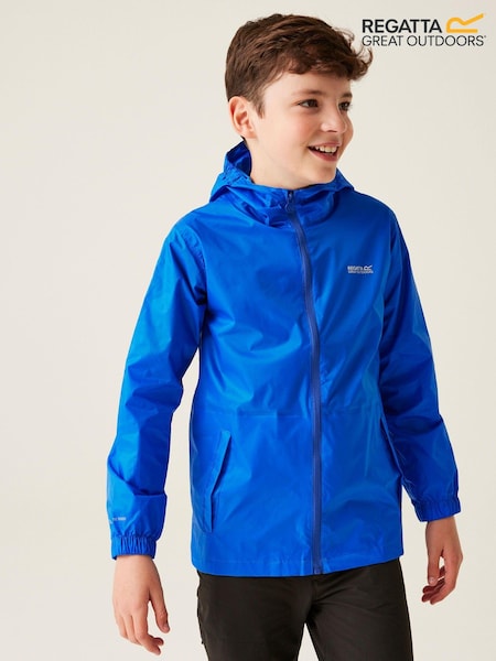 Regatta Blue Kids Waterproof Pack It Jacket III (252567) | £12.50