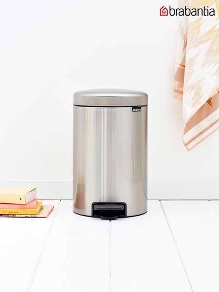 Brabantia Matt Steel Fingerprint Proof NewIcon 12L Pedal Bin (253355) | £53