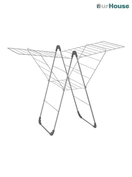 Our House Black Winged Clothes Airer (253855) | £50