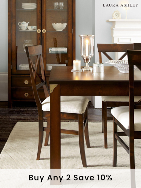 Laura Ashley Set of 2 Dark Chestnut Balmoral Dining Chairs (254152) | £415