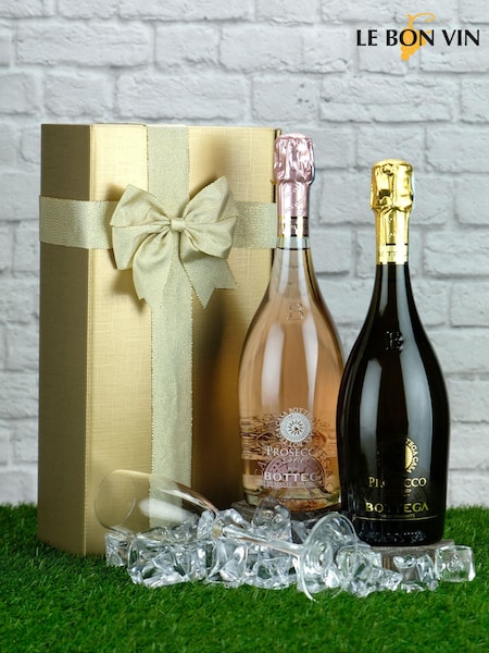 Le Bon Vin Set of 2 Vintage Prosecco And Sparkling Rosé Wine Gift Set (254372) | £47
