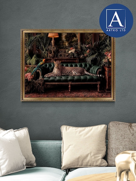Artko The Leopard Lounge By Artko Framed Art
