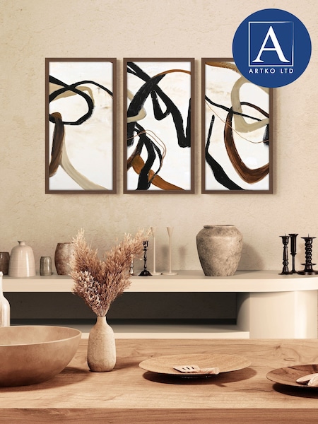 Artko Set Of 3 Once Again By Design Fabrikken Framed Arts