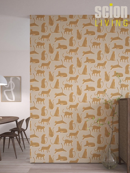 Scion Orange Lionel Cheetah 10.05M Wallpaper (255127) | £54