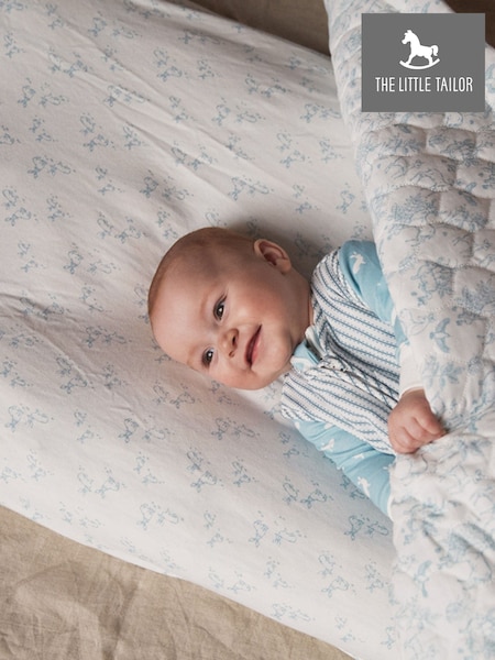 The Little Tailor Blue 100% Cotton Quilt (255191) | £65