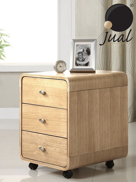 Jual Oak Helsinki 3 Drawer Wooden Side Table (255908) | £330