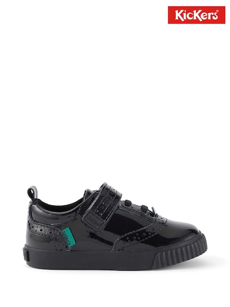 Kickers Black Infants Tovni Brogue Patent Leather Shoes (255924) | £46
