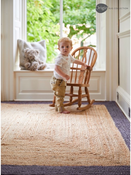 Origins Grey Natural Jute Rug (256040) | £75 - £225
