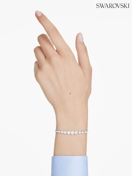 Silver Tone Plated - Swarovski Imber Round Bracelet