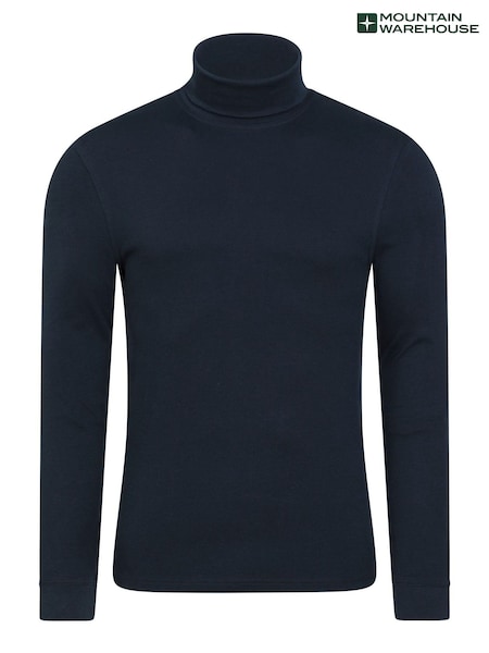 Blue - Regular Mountain Warehouse Meribel Cotton Thermal Top