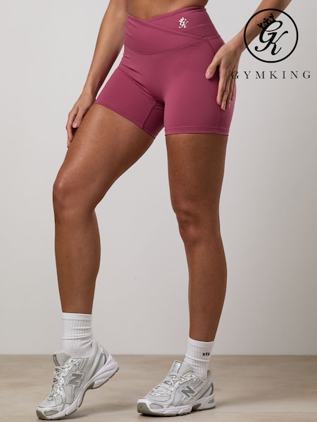 Purple - Gym King 365 5" Wrap Over Shorts