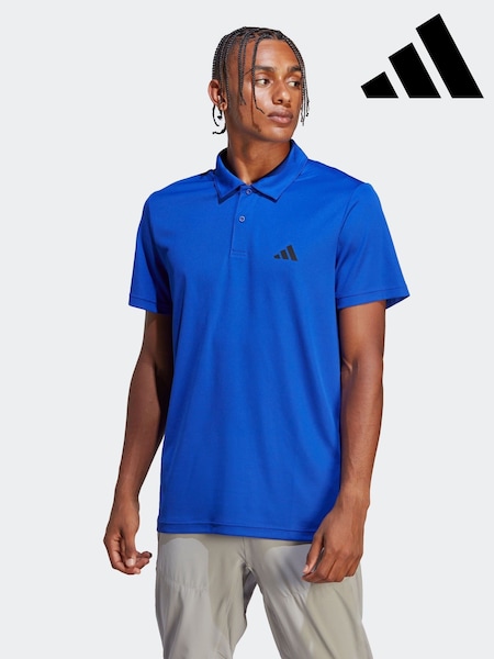 adidas Blue Train Essentials Training Polo Shirt (257178) | £25