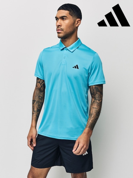 adidas Sky Blue Train Essentials Training Polo Shirt (257424) | £25