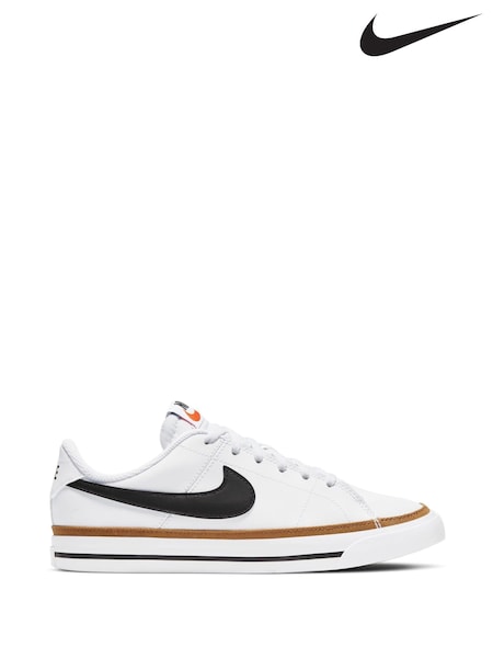 Nike White/Black Court Legacy Trainers (257538) | £45