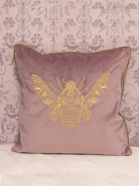 Riva Paoletti Dusky Blush Pink Cerana Velvet Polyester Filled Cushion (258222) | £20