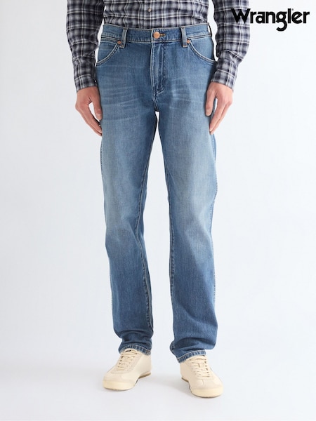 Mid Blue - Regular Wrangler Redford Moonlit Regular Tapered Jeans