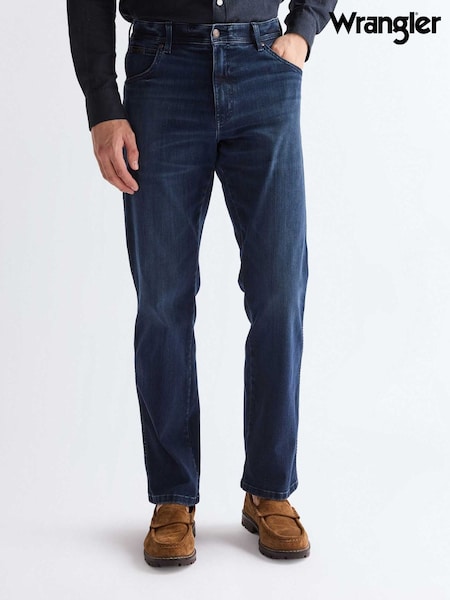 Dark Blue - Regular Wrangler Texas Arm Strong Straight Jeans