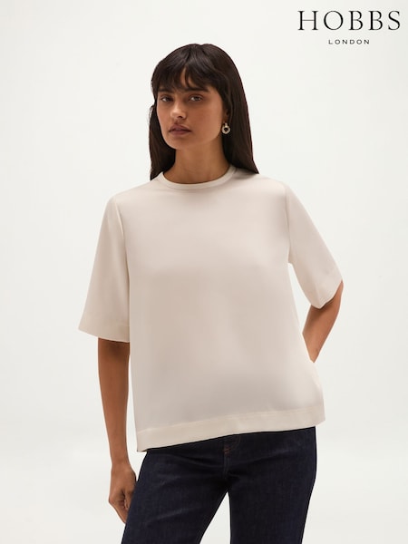 White - Hobbs Salma Satin Top
