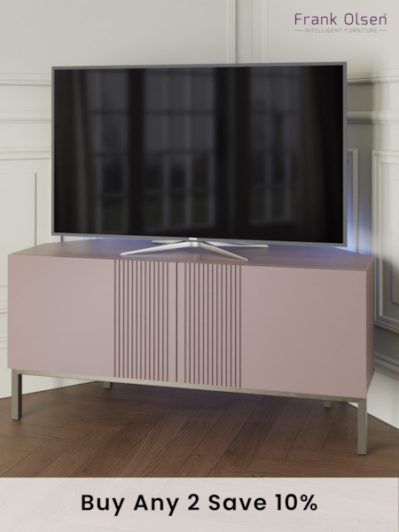 Frank Olsen Mulberry Iona 2 Door Corner TV Unit with Smart Features (259626) | £390