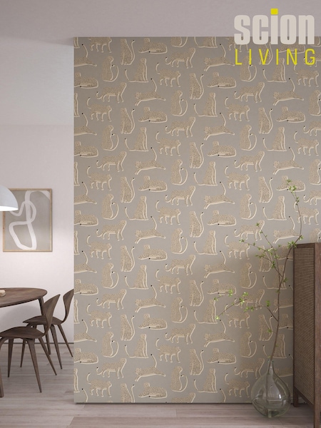 Scion Natural Lionel Cheetah 10.05M Wallpaper (259662) | £54