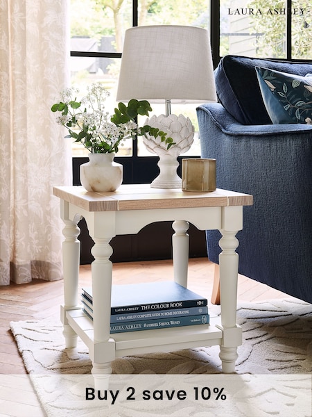 Laura Ashley White Dorset Side Table (259800) | £375