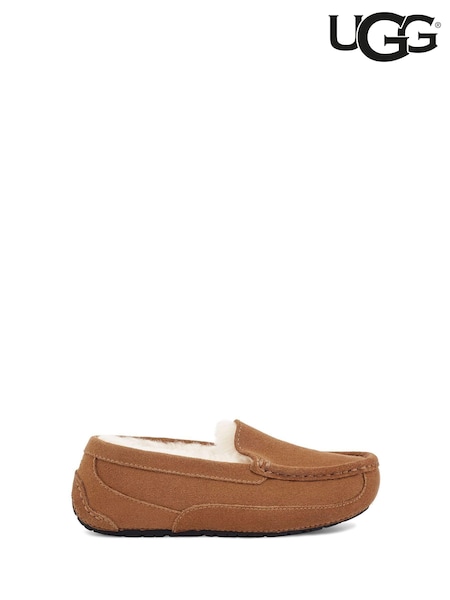 UGG Tan Brown Kids Ascot Slippers (260014) | £65