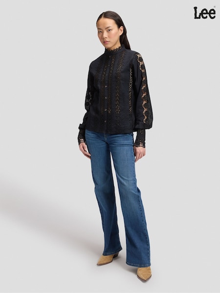 Dark Blue - Lee Lana Country Mid Rise Bootcut Jeans