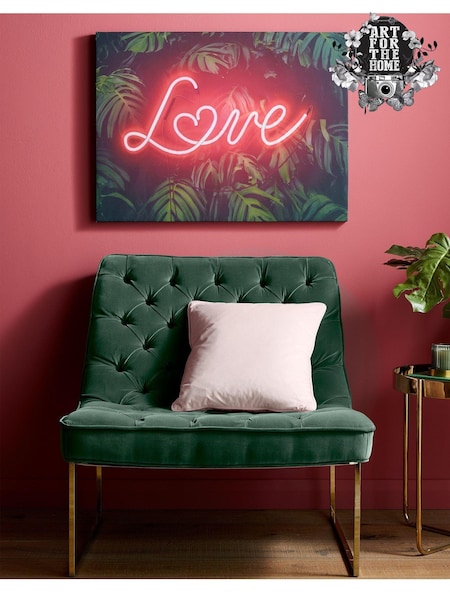 Art For The Home Green Tropical Neon Love Wall Art (260556) | £45