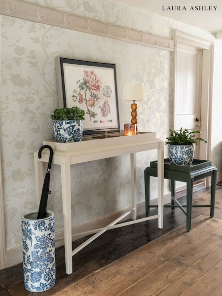 Laura Ashley White Oriental Garden Pearlescent 10M Wallpaper (261611) | £48