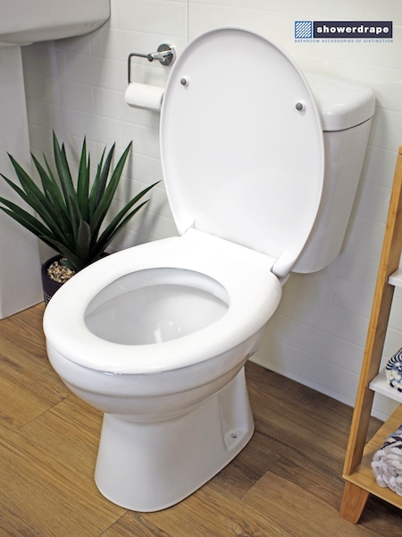 Showerdrape White Soft Close Toilet Seat with Button Release (262451) | £35