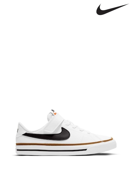 Nike White/Black Junior Court Legacy Trainers (262503) | £38