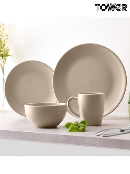 Tower 16 Piece Stoneware Dinner Set