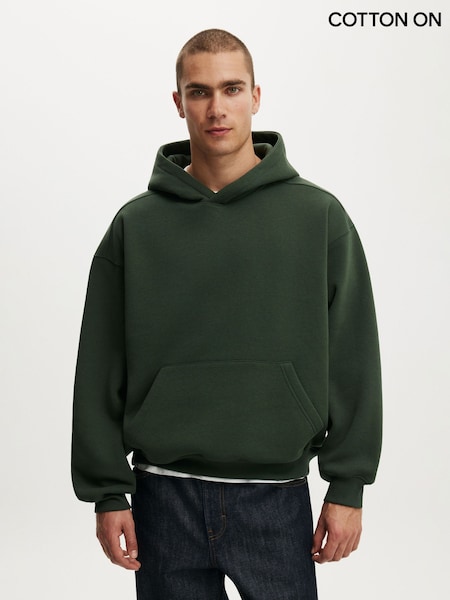 Dark Green - Regular Cotton On Box Fit Hoodie