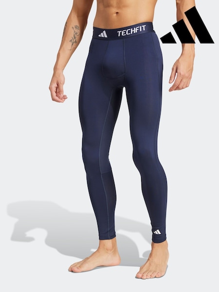 adidas Blue TECHFIT Compression Training Long Tights (263935) | £33
