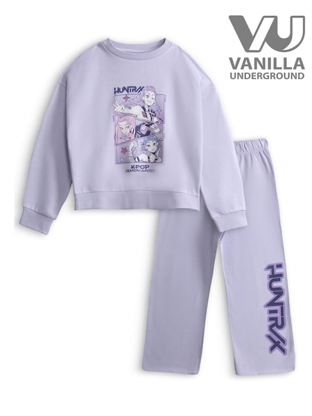 Purple - Vanilla Underground Kpop Demon Hunters Huntrix Sweatshirt And Joggers Set