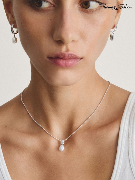 Silver Tone - Thomas Sabo Pearl Chain