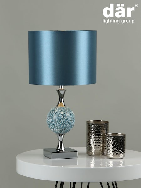 Dar Lighting Blue Elsa Table Lamp (266044) | £40