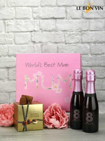 Le Bon Vin World Best Mum Sparkling Rosé Truffles Gift Set (266709) | £33