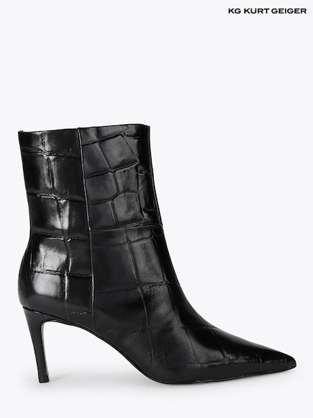 Black - Kg Kurt Geiger Strict Leather Ankle Boots