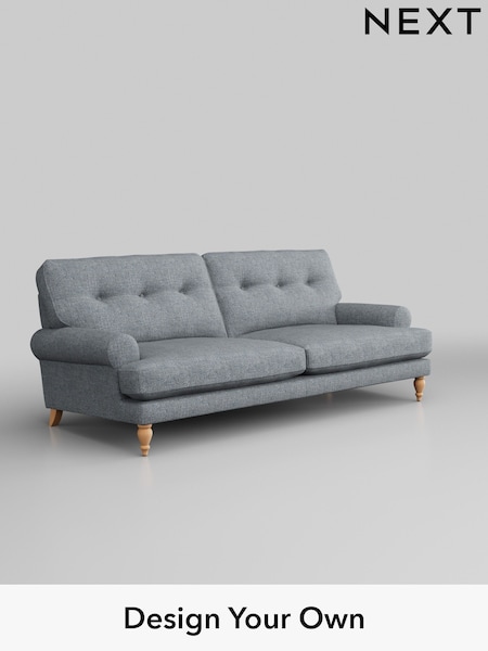 Chunky Weave/Dark Blue Erin Buttoned Back Deep Sit (267319) | £1,375