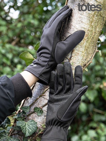 Totes Black Ladies Manzella Warm Gloves (267381) | £25