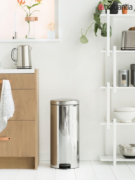 Brabantia Brilliant Steel NewIcon 30L Pedal Bin (268218) | £75