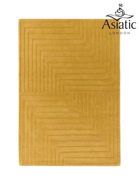 Asiatic Rugs Ochre Yellow Form Wool Rug (269107) | £407 - £1,157