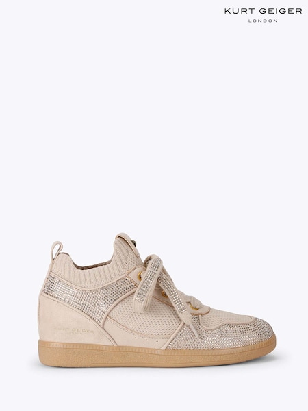 Cream - Kurt Geiger London Lola Embellished Trainers