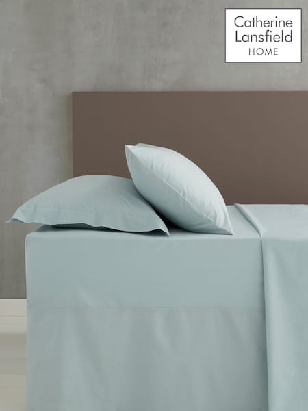 Catherine Lansfield Blue Percale Extra Deep Fitted Sheet (269359) | £16 - £17