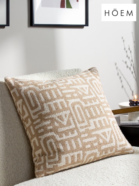 HÖEM Natural Samos Woven Jacquard Cushion (269558) | £38