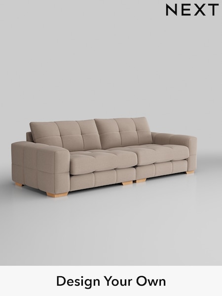 Fine Chenille Easy Clean/Mid Taupe Brown Brooke Deep Sit (269900) | £1,825