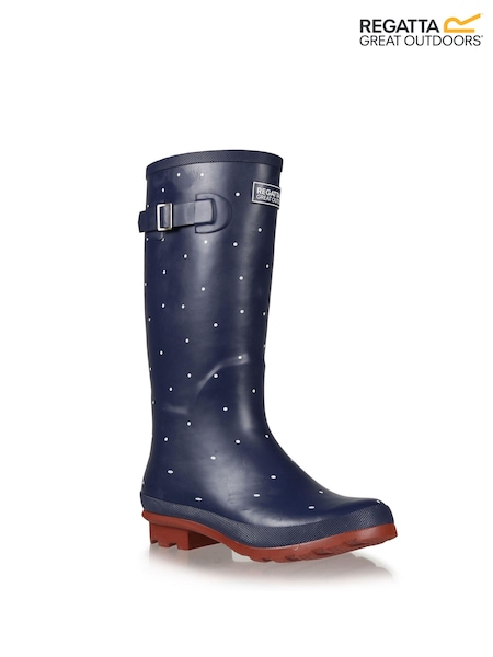 Regatta Blue/White Spot Ladies Fairweather II Wellies (270307) | £42