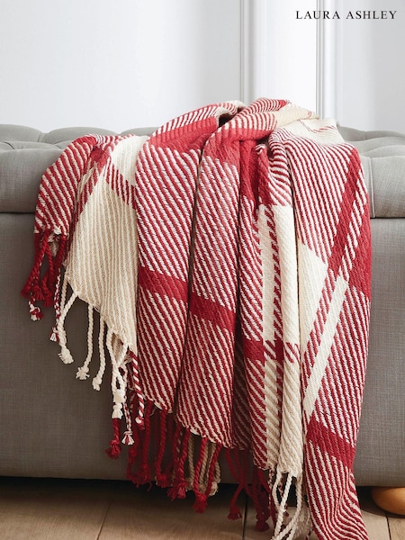 Laura Ashley Dylan 100% Cotton Throw (270476) | £55